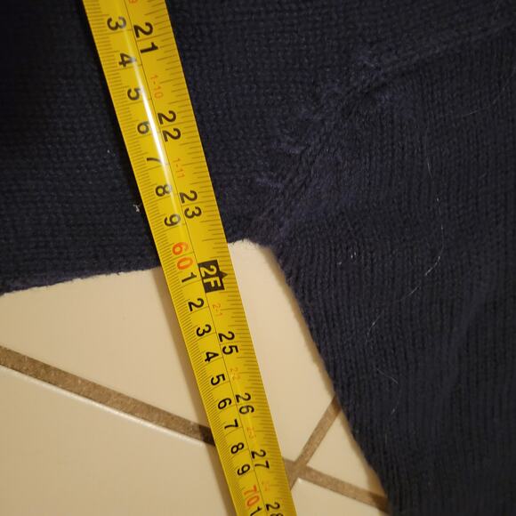 Northington Vintage Floral Embroidered Cardigan Women's XL Navy Blue Open Front - Picture 8 of 10